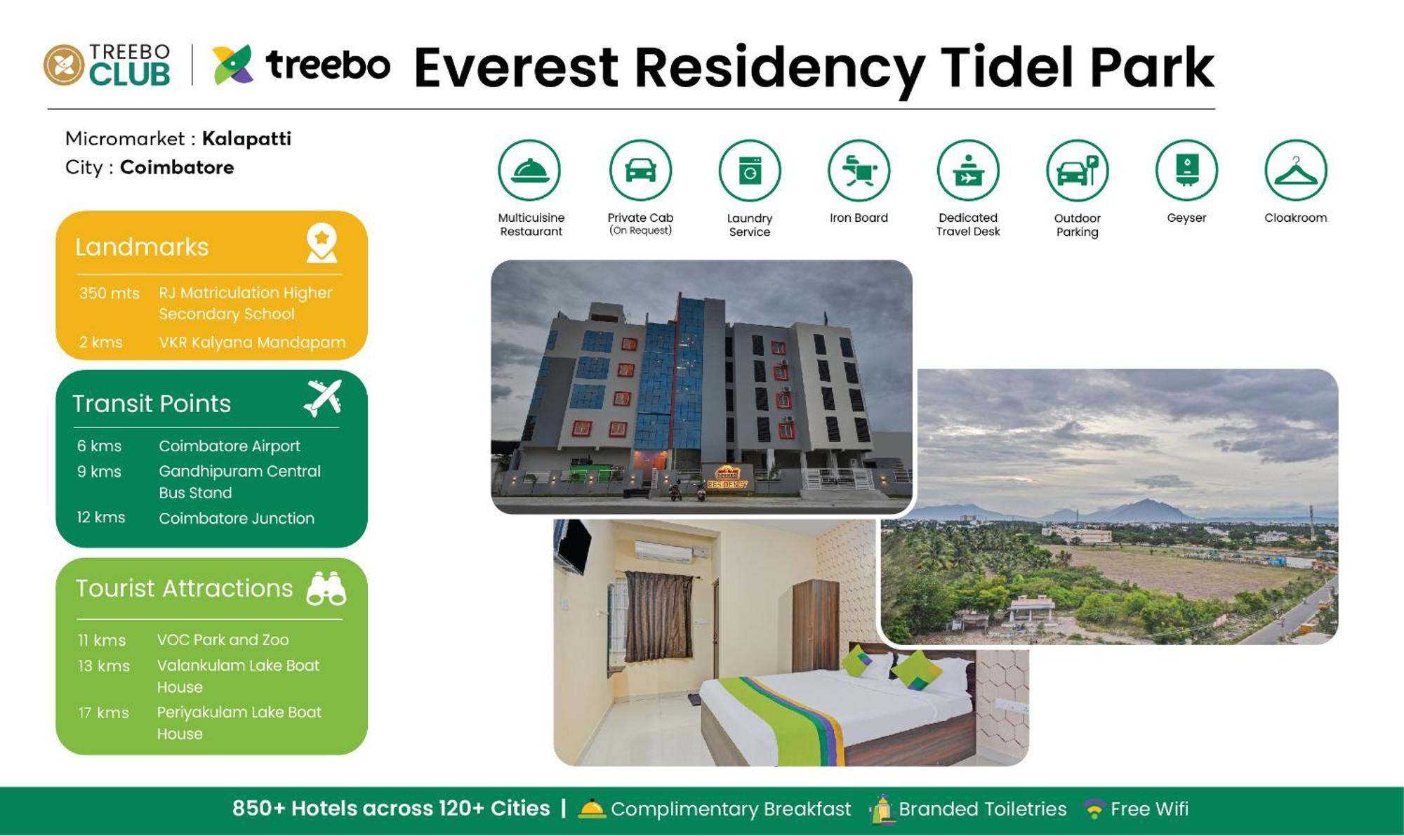Hotel Treebo Everest Residency Tidel Park, 15 Mins From International Airport Coimbatore